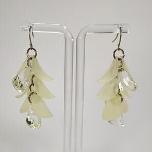 Light green acrylic petal dangle